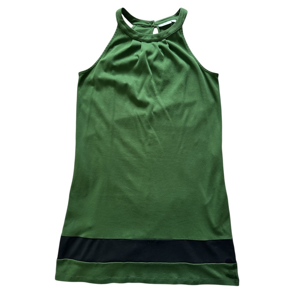 NY & Company | Green & Black Colorblock Halter
Shift Dress | Size L | Like New!
